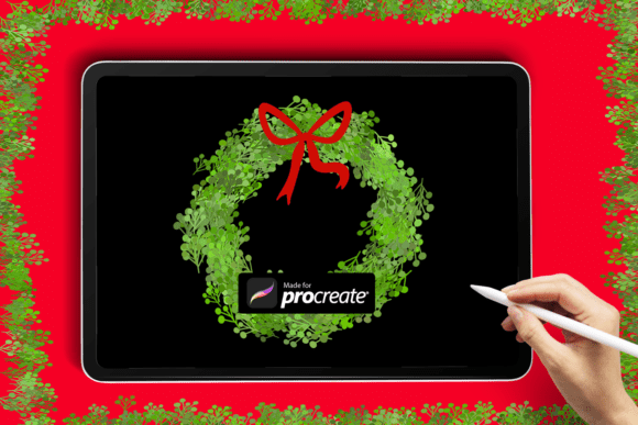 Download Wreath Procreate Brush | Christmas Wreat - Wreath Collection