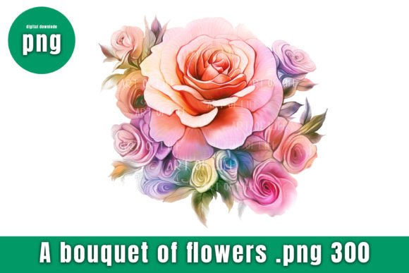 Download Digital Illustration of a Bouquet. - Digital illustration Collection