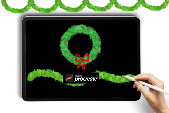 Download Wreath Procreate Brush | Christmas Wreat - Wreath Collection