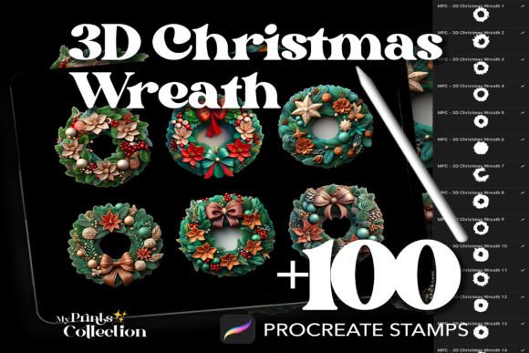 Download 100+ Procreate 3D Christmas Wreath - Wreath Collection