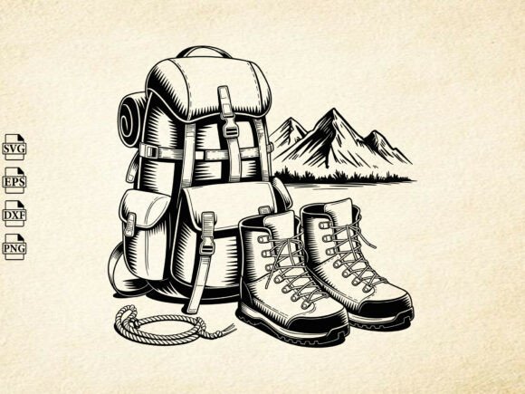 Download Hiking Scenes SVG, Forest Scene SVG - Premium Resources