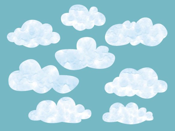 Download Hand Drawn Watercolor Clouds - Premium Resources