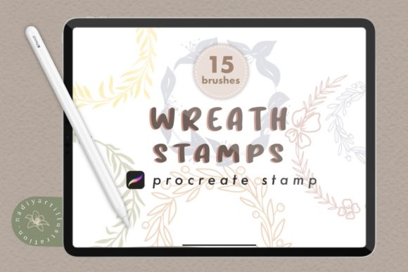 Download Wreaths Procreate Stamp Brushes - Wreath Collection