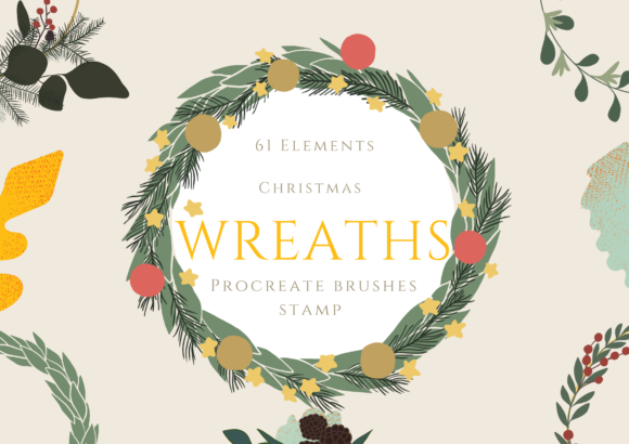 Download Procreate Brushes Wreaths Christmas - Wreath Collection