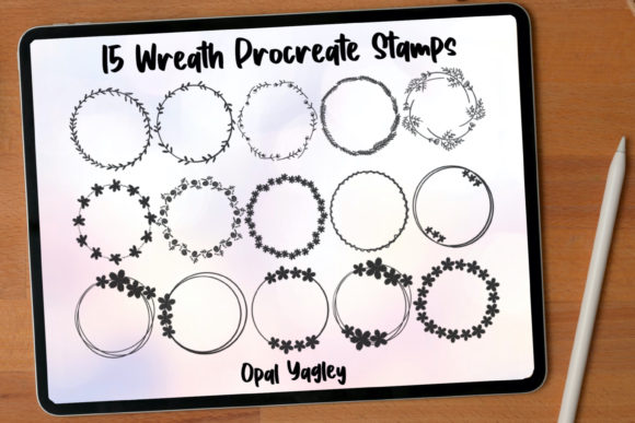 Download Wreath Procreate Brushes - Flower Stamps - Wreath Collection